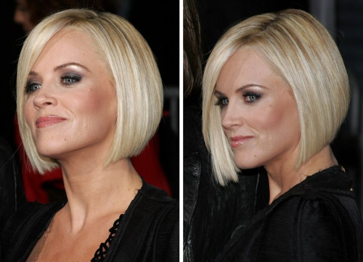 Jenny McCarthy with jaw a length bob