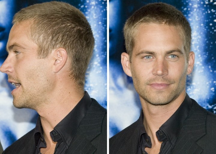 Paul Walker with very short hair