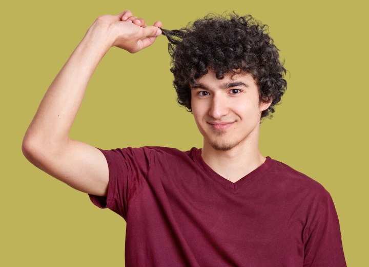 Bubble perm for men