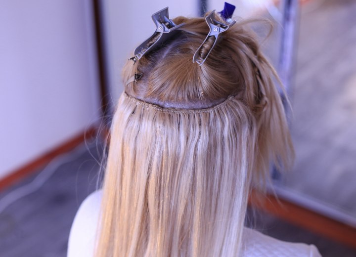 Sewn-in hair extensions