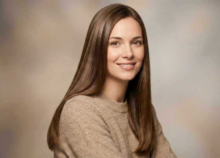 Long brown hair with radiant shimmer