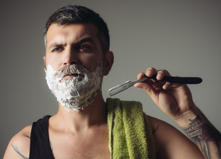 Shaving with a straight razor