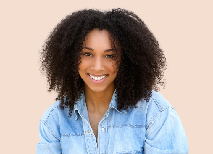 African hair with uniform curls