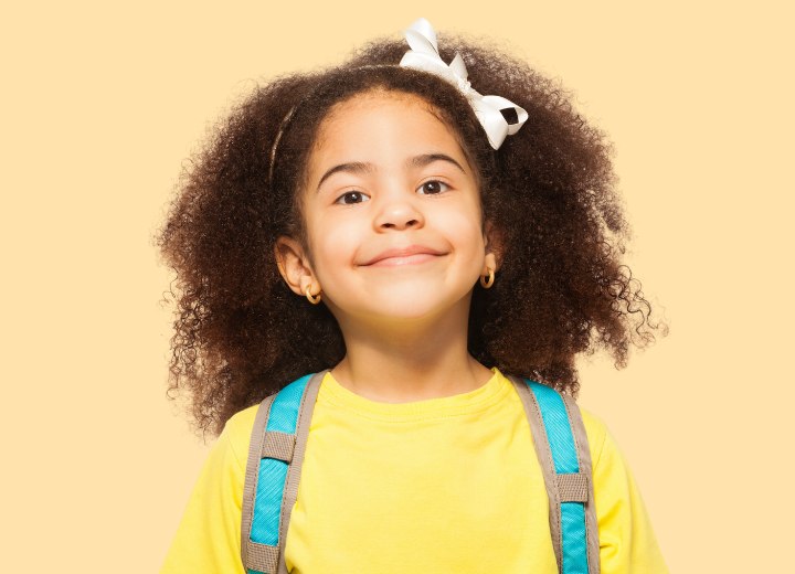 Little girl with African hair