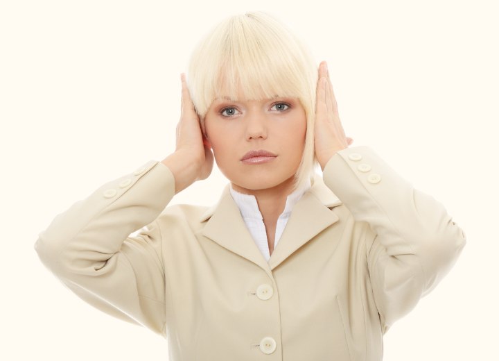 Woman with bleached hair