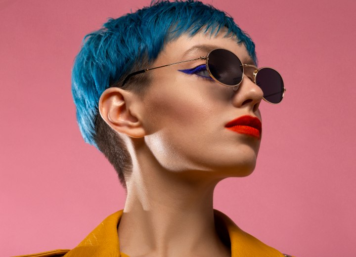 Pixie cut for blue hair