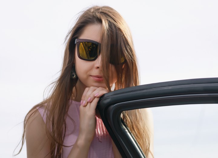 Long hair and car door