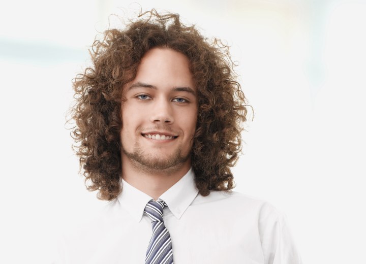 Man with curly hair