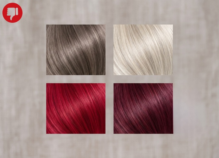 Hair colors to avoid when you have a reddish face