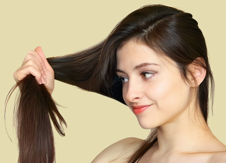 Young woman and hair growth