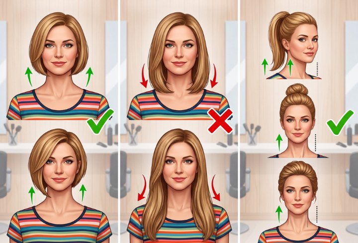 Hairstyles for women with a short neck