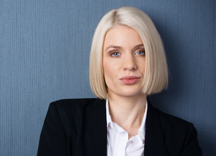 Limp hair cut into a bob