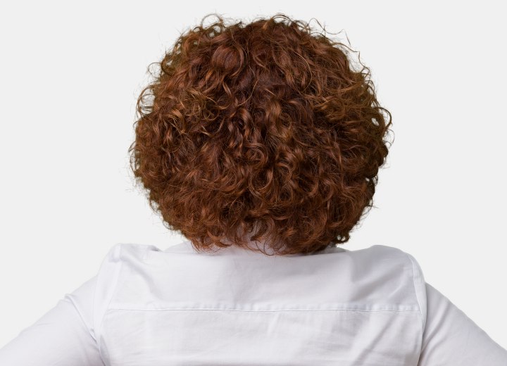 Back view of permed hair