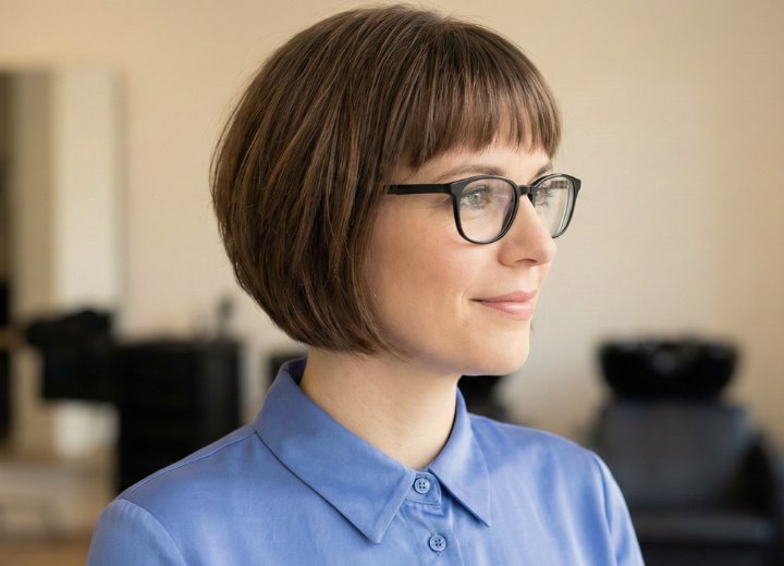 Bangs with an aging effect