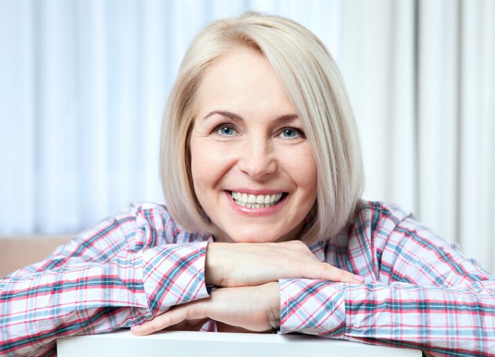 Bob haircut for older women