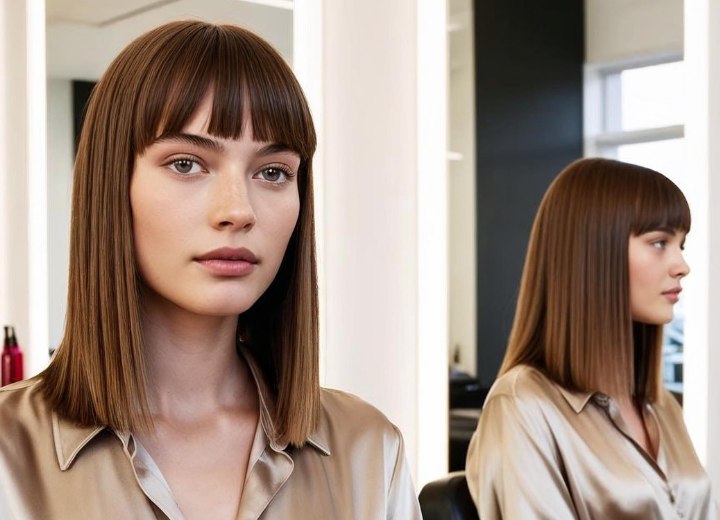 Collarbone-length hair or a clavicut