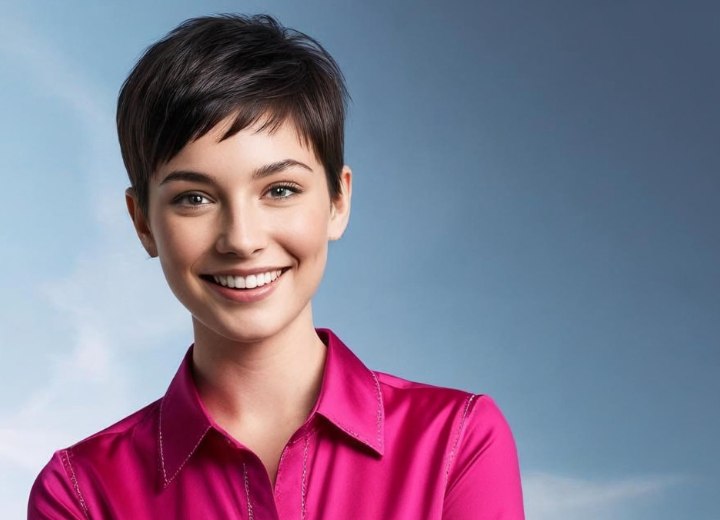 Contemporary pixie cut