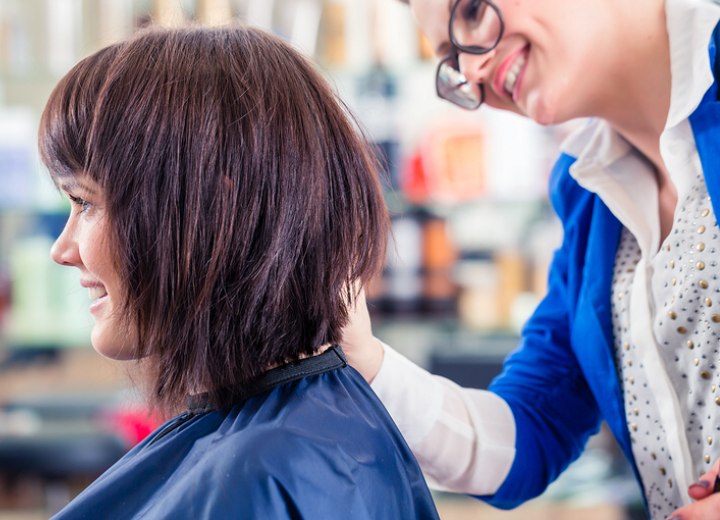 Cut hair with layers