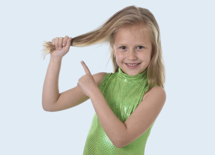 Little girl who is ready to cut her hair