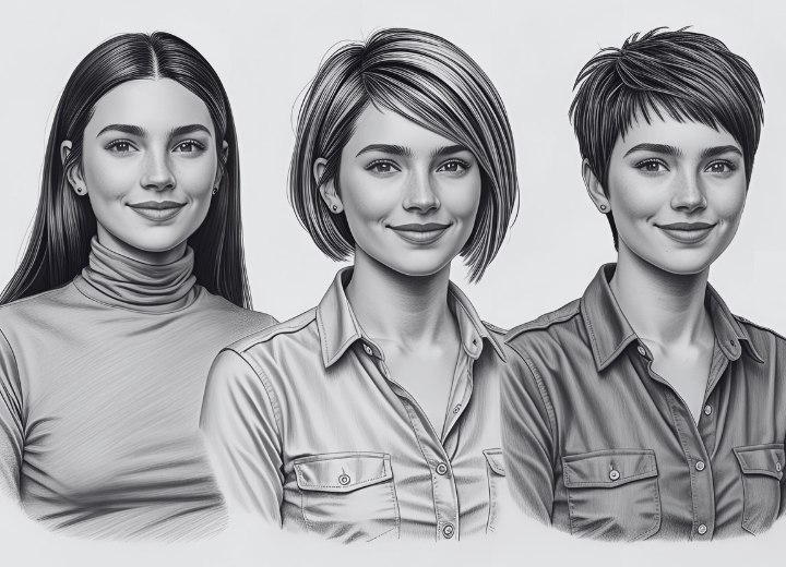 Long to pixie cut hair makeover