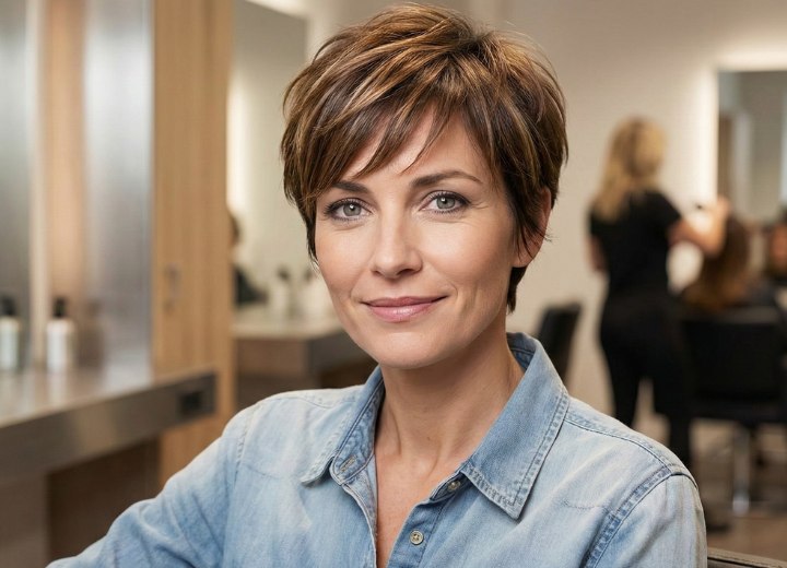 Pixie cut to draw attention to your jaw line and cheekbones
