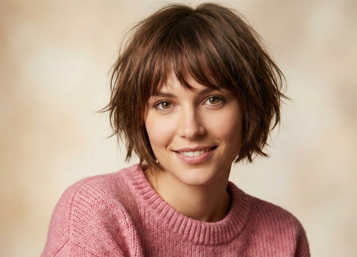 Suitable bob cut for a square face shape