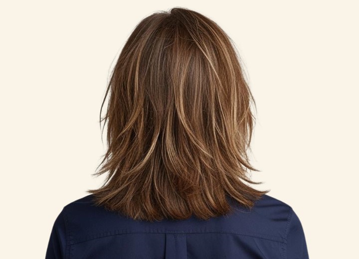Hairstyle with traditional layers