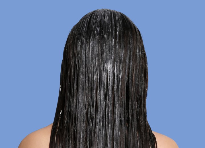 Woman with wet hair