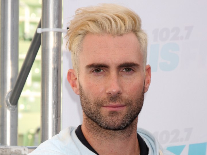 Adam Levine with bleached hair