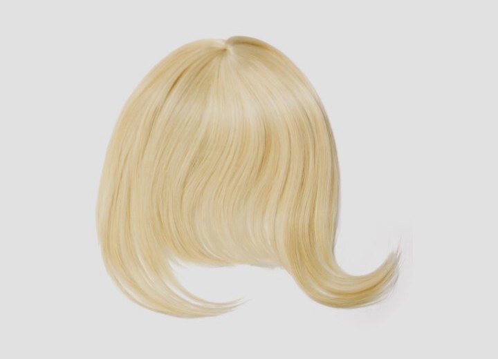 Blonde clip-in fringe