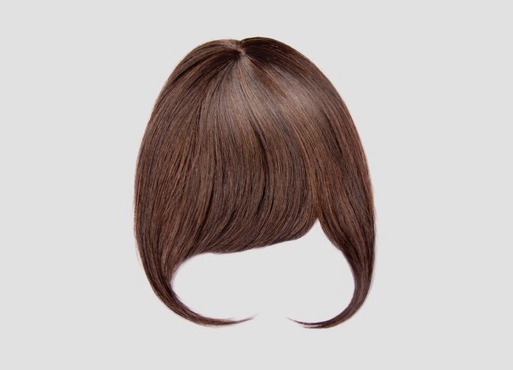 Brown clip-in fringe