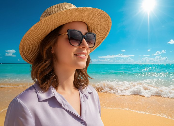 Summer hair for a brunette