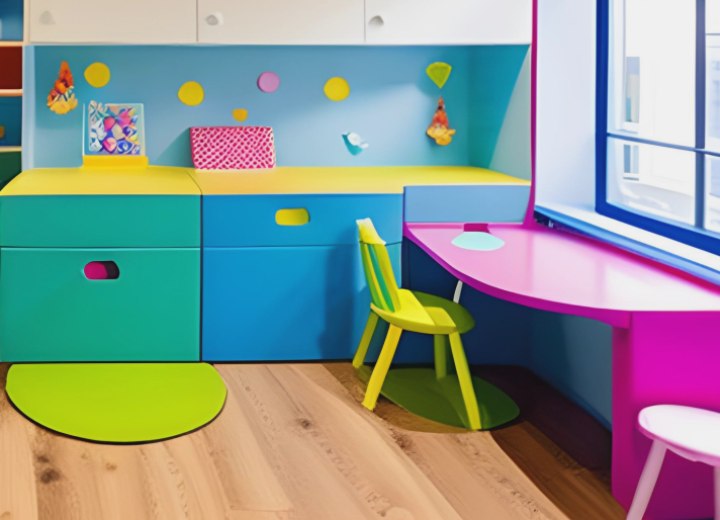 Children's area in a hair salon a hair salon