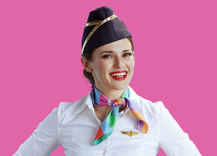 How flight attendants wear their hair
