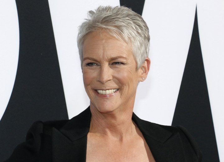 Jamie Lee Curtis with gray hair