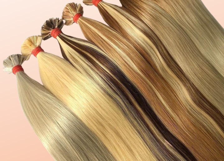 Hair extensions with different colors to choose from