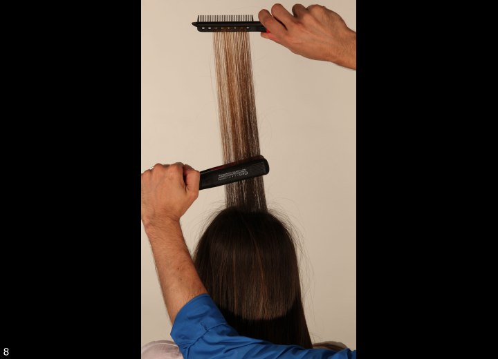 Styling for silky straight hair