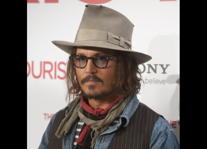 Johnny Depp with long hair