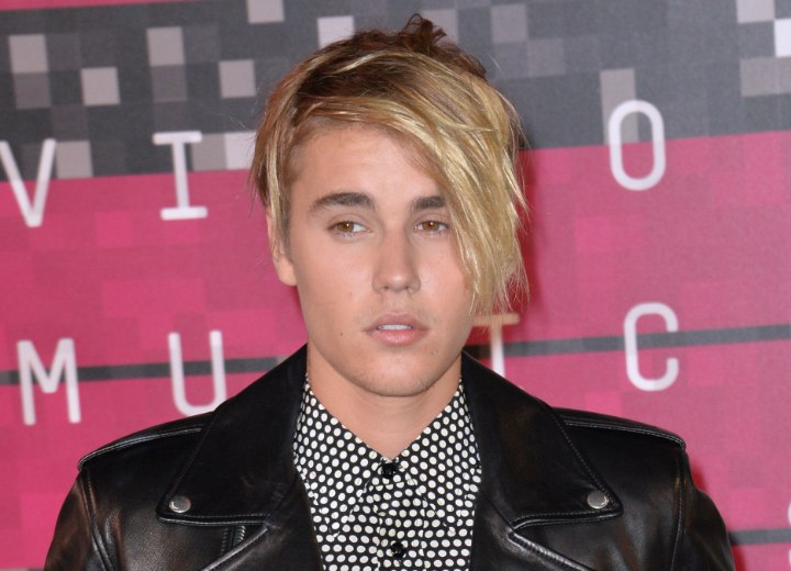 Justin Bieber with bleached hair