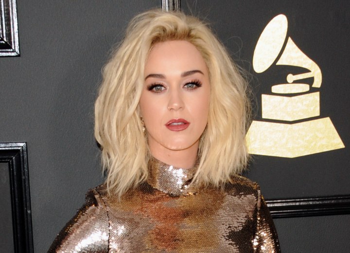 Katy Perry with blonde bleached hair