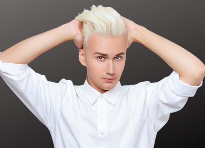 Young man with bleached hair