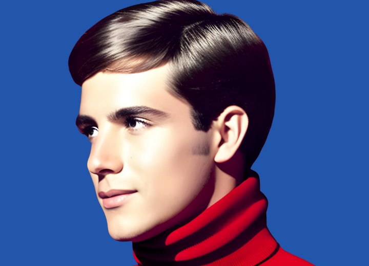 Man who is wearing the part in his hair on the left