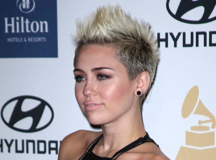 Miley Cyrus with shaved hair