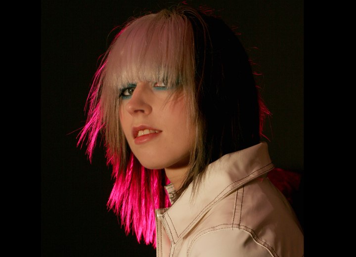 Neon hair that glows in the dark