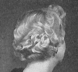 1940s hair with warm iron pin curls