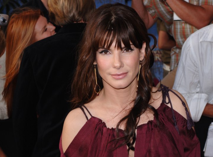 Sandra Bullock with bangs