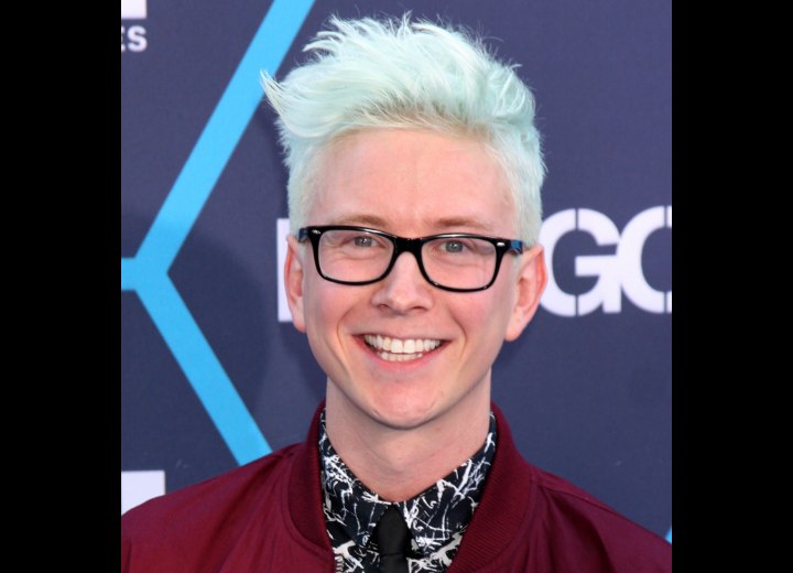 Tyler Oakley with gray hair