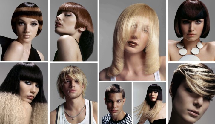Flamboyant haircuts with hypnotic hair colors and contrasts