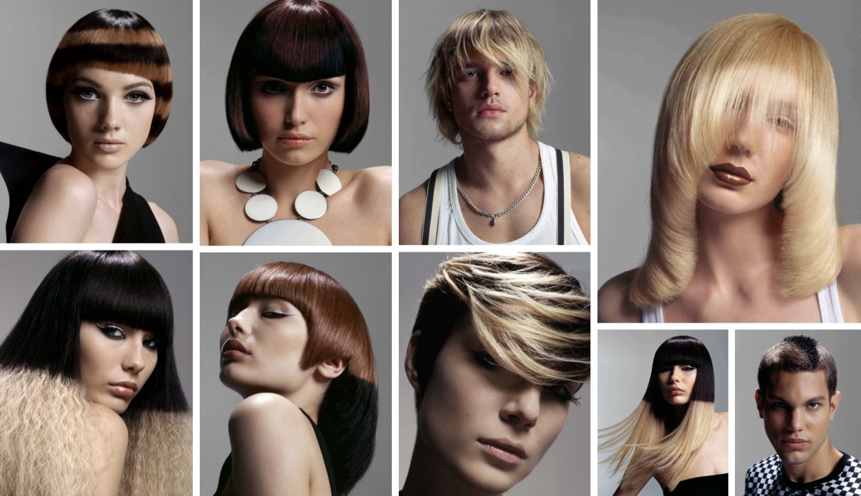 Flamboyant haircuts with hypnotic hair colors and contrasts
