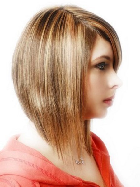 Razored and textured medium length haircut